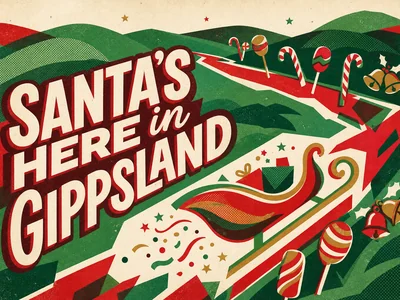 Volunteers dressed as elves and Santa handing out lollies and toys to excited children across the Gippsland region.