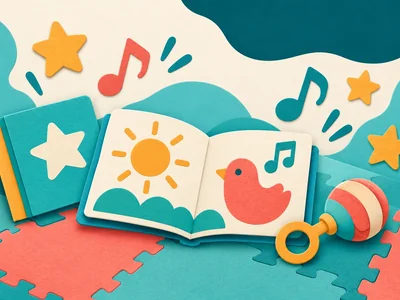 Baby Bounce — Churchill Library. Source-inspired illustrative artwork; not documentary library or event photography.