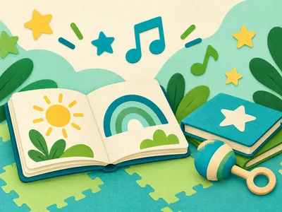 Baby Bounce — Moe Library. Source-inspired illustrative artwork; not documentary library or event photography.