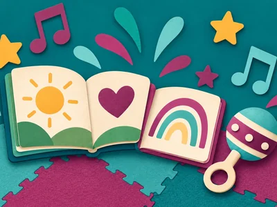 Baby Bounce — Traralgon Library. Source-inspired illustrative artwork; not documentary library or event photography.
