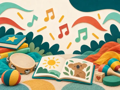 Wiggle & Jiggle — Moe Library. Source-inspired illustrative artwork; not documentary library or event photography.