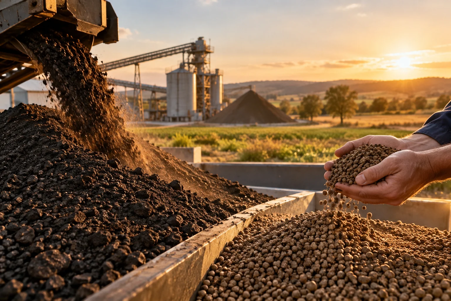 Conceptual supporting illustration for Brown coal to fertilizer and soil health