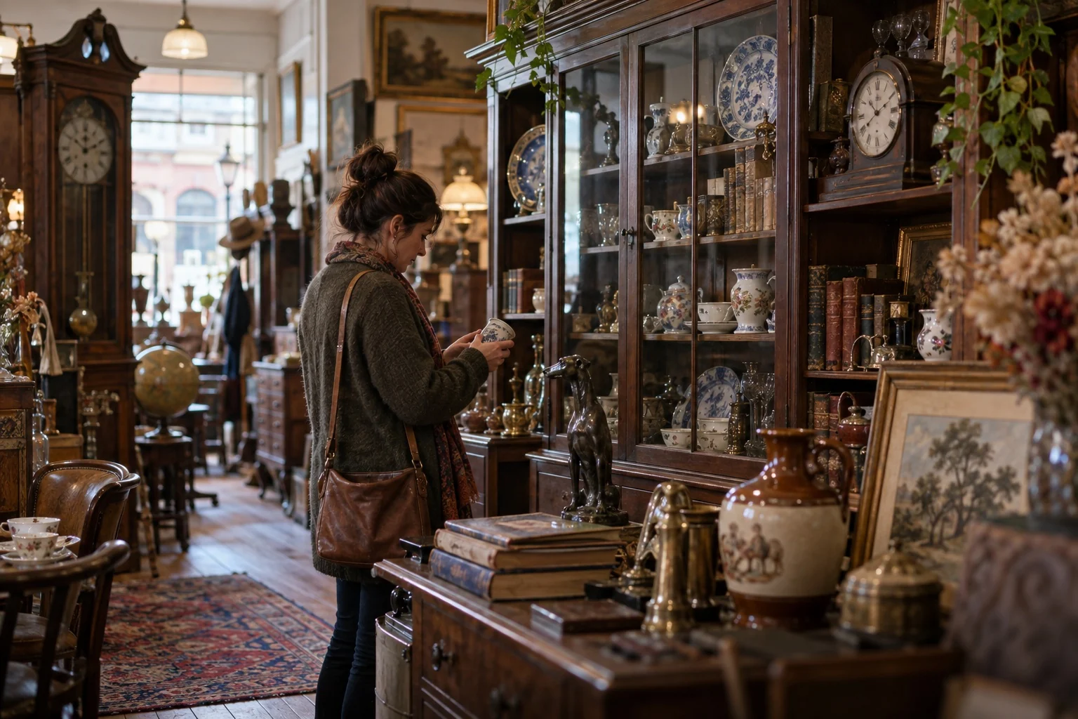 Illustrative antiques and vintage shop in a historic Gippsland town