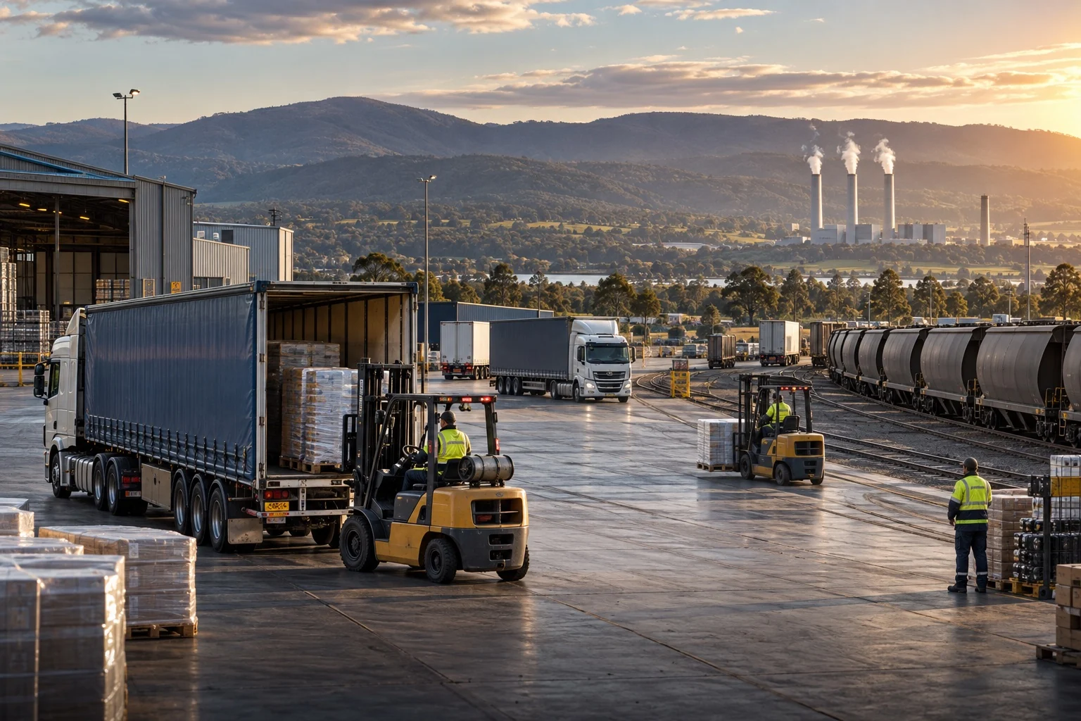 Illustrative regional road and rail freight operations
