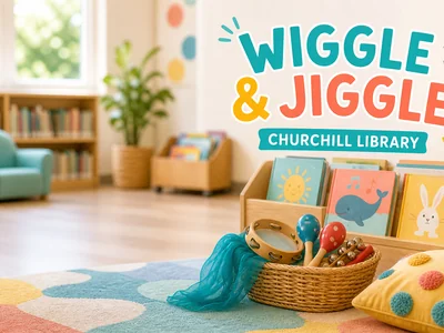 Graphic review tile for Wiggle & Jiggle — Churchill Library at Churchill Library.