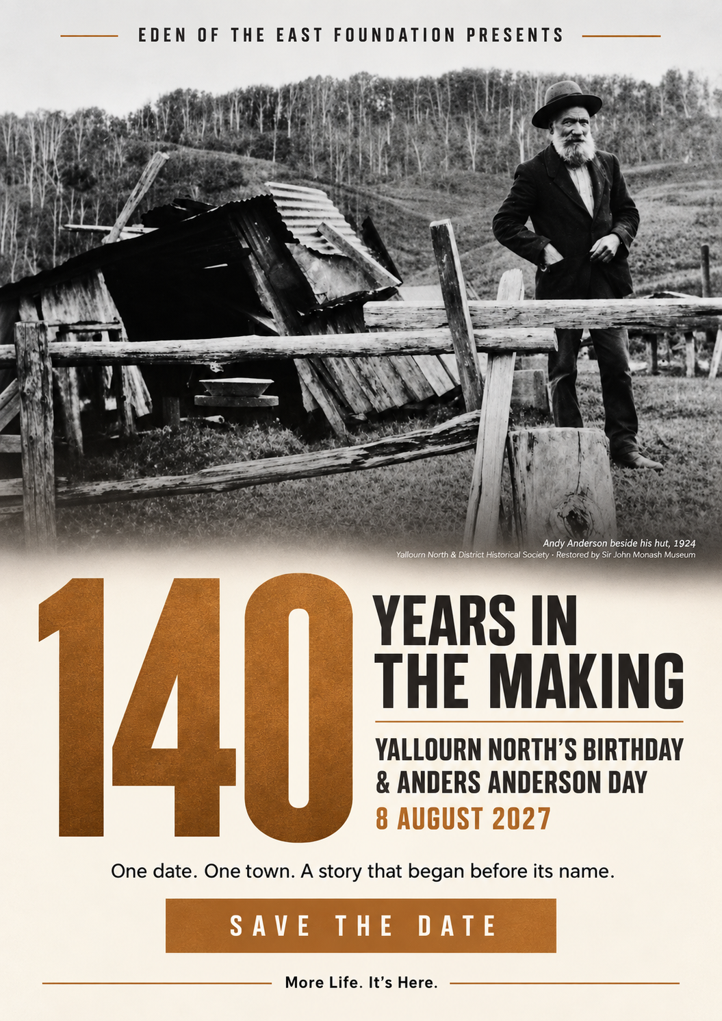 Front of the approved Yallourn North 140 Years in the Making brochure